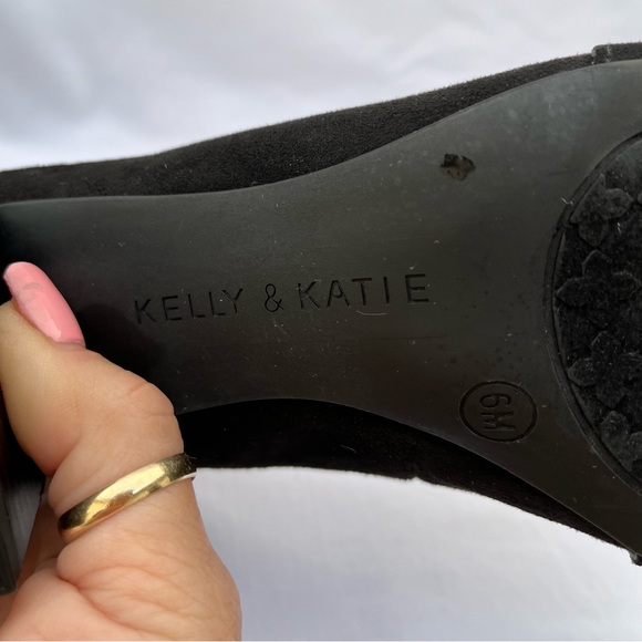 Kelly & Katie Black Microsuede Heel Loafer Tassel Shoes SIZE 6M. NWOT - Picture 12 of 12